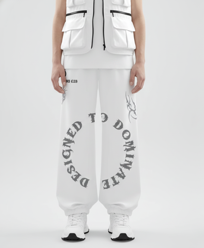DESIGNED TO DOMINATE - WHITE JOGGER